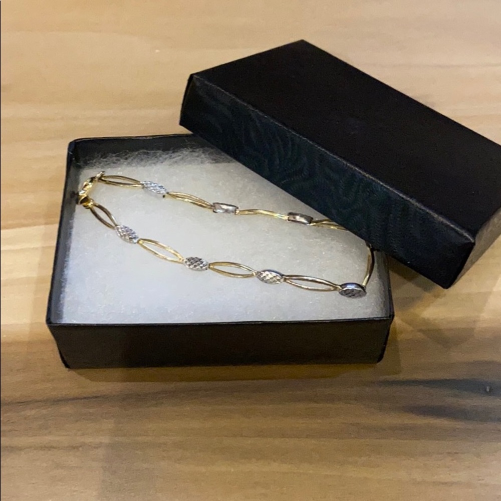 10K White and yellow gold bracelet